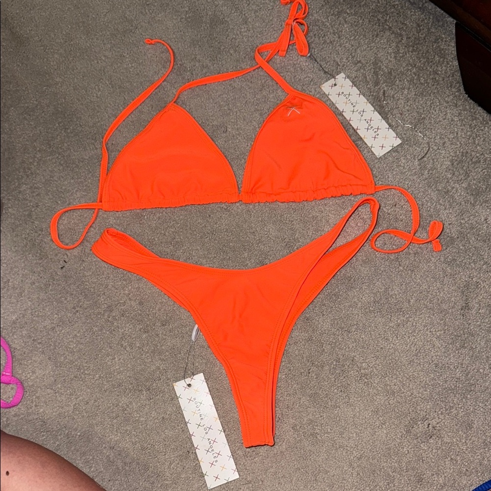 Vibrant Orange Bikini Set
